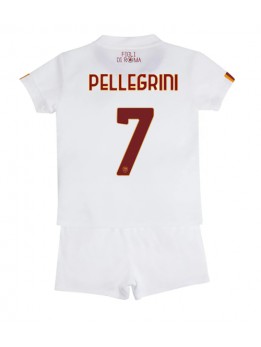 AS Roma Lorenzo Pellegrini #7 Auswärts Trikotsatz für Kinder 2022-23 Kurzarm (+ Kurze Hosen)